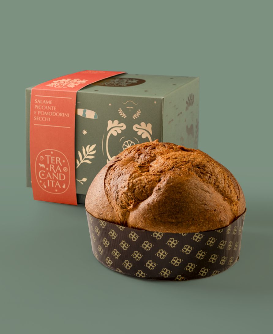 Panettone Salato Salame piccante e Pomodorini secchi